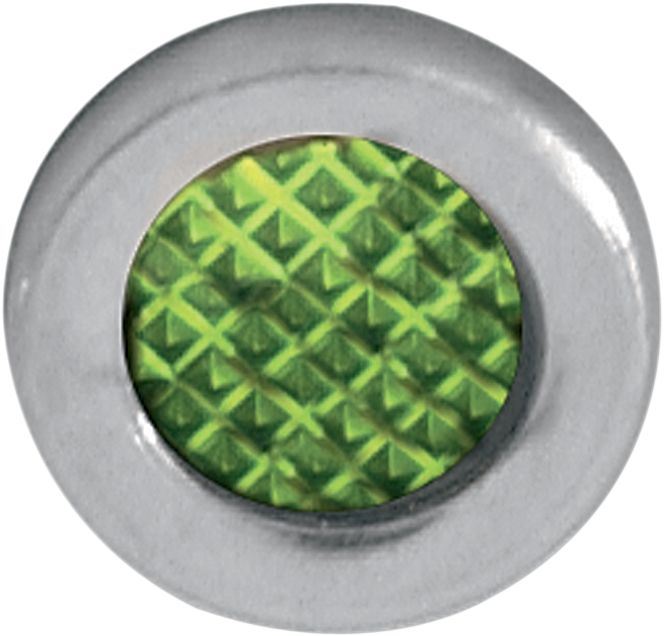 Drag Specialties Snap-In Indicator Light Green 0.3" Stainless Steel Bezel - Part #22120110 - Hogparts UK