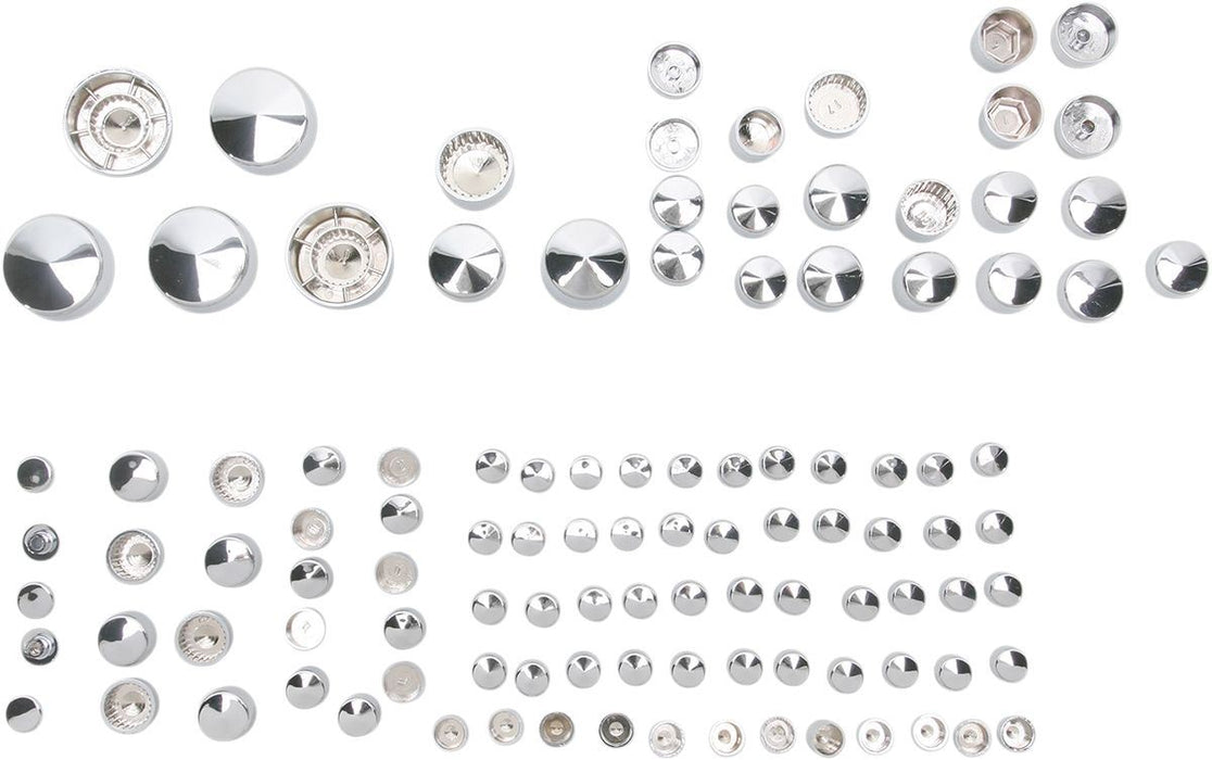 Drag Specialties Bolt Cover Kit Deluxe Chrome - Part #24010688 - Hogparts UK