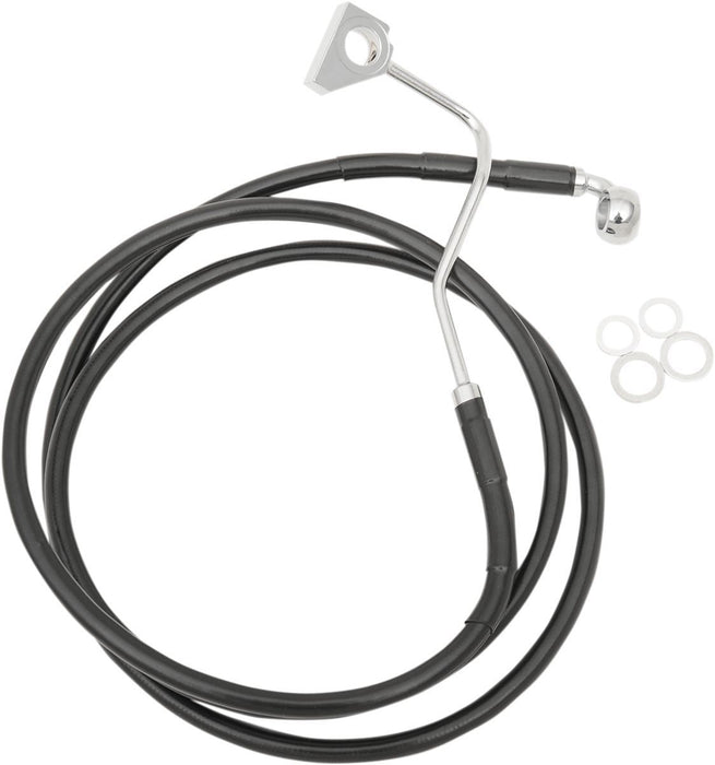 Drag Specialties Brake Line Kit Front Standard Length Black Vinyl Stainless Steel - Part #17414504 - Hogparts UK