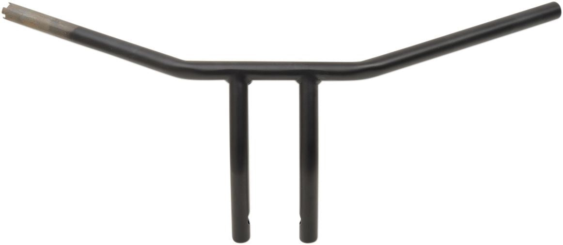 Drag Specialties Handlebar 8" T-Bar Drilled Flat Black TBW - Part #06014229 - Hogparts UK