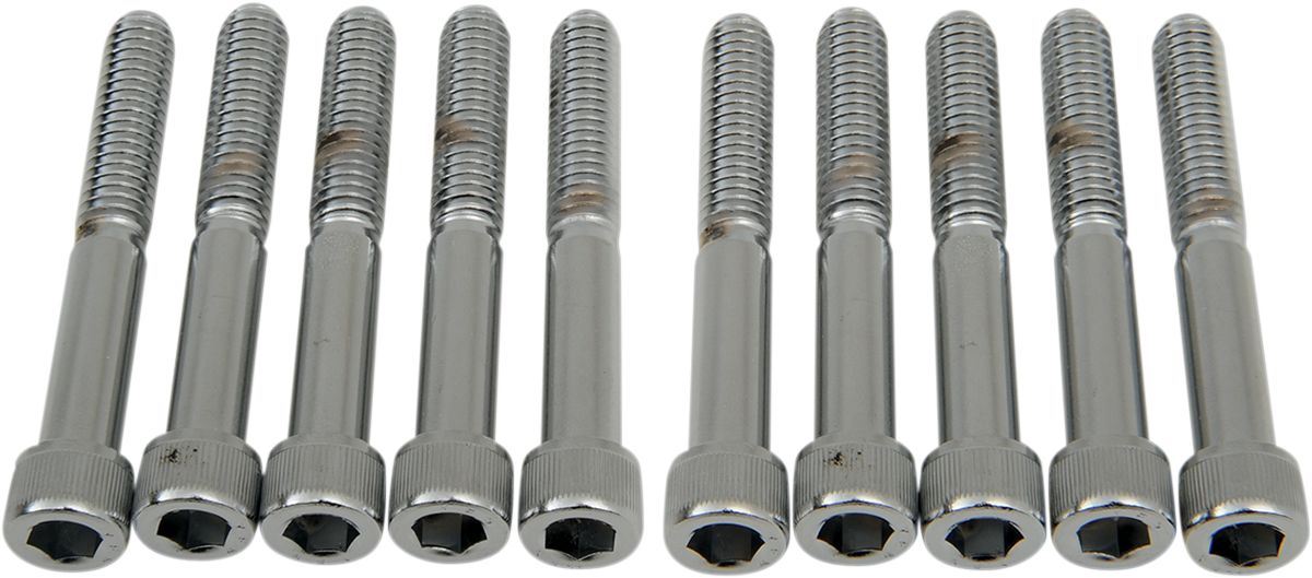 Drag Specialties Socket-Head Bolt 5/16-18X2.25 Knurled Chrome - Part #DS190551 - Hogparts UK