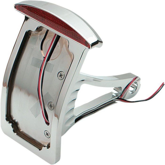 Drag Specialties Side Mount Led Taillight/License Plate Vertical Curved - Part #09066041 - Hogparts UK