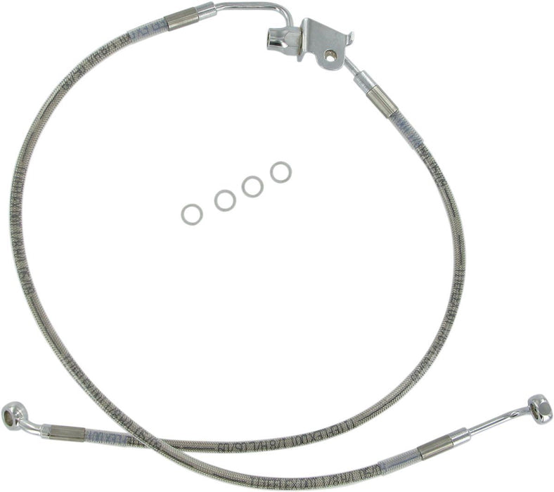 Drag Specialties Rear Brake Line Stainless Steel - Part #17411789 - Hogparts UK