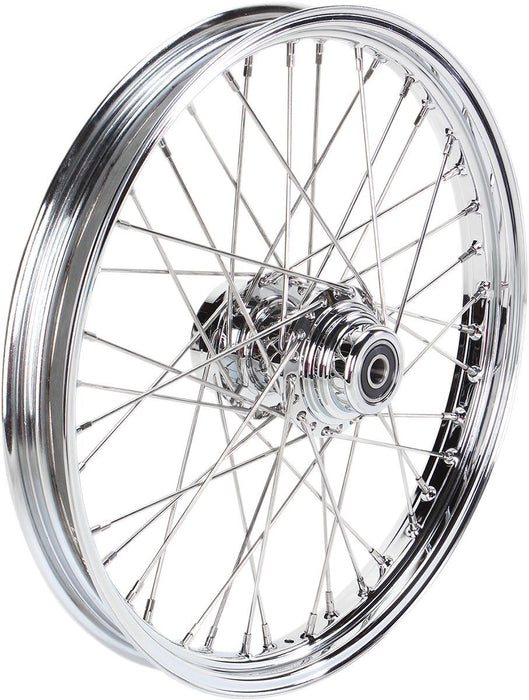 Drag Specialties Front Wheel 21X2.15 Single-Disc 40-Spoke Chrome - Part #02030057 - Hogparts UK