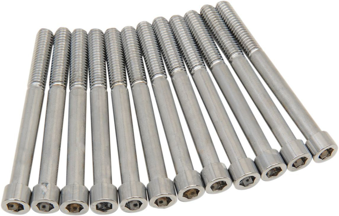 Drag Specialties Bolt Kit M8 Crankcase Smooth Socket Head Chrome - Part #24010973 - Hogparts UK