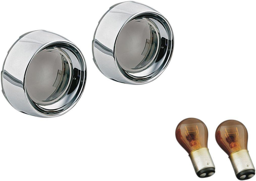 Kuryakyn Deep-Dish Bezels w/ Lens and Bulb #2270