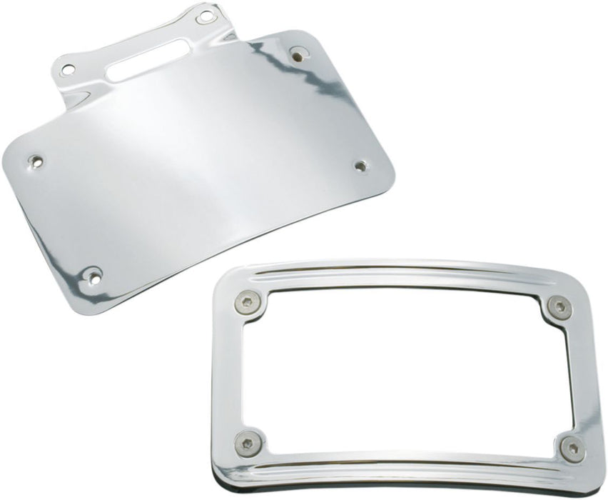 Kuryakyn Curved License Plate Mount with Frame #9157