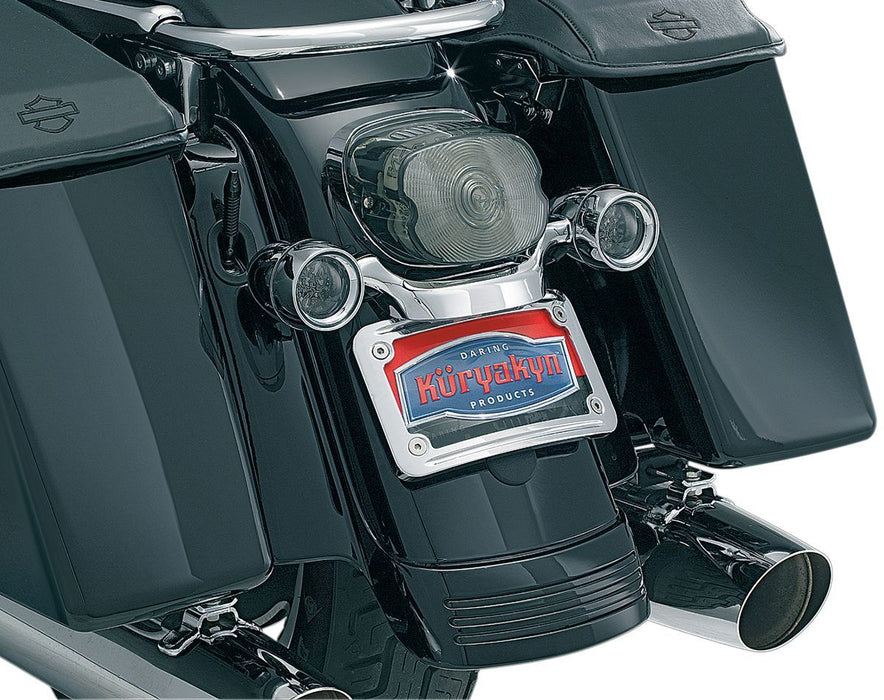Kuryakyn Curved License Plate Mount with Frame #3163