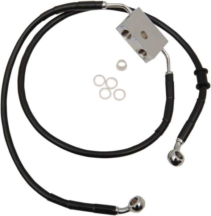 Drag Specialties Frt Brake Line Xl Bk +6 - Part #17415321 - Hogparts UK