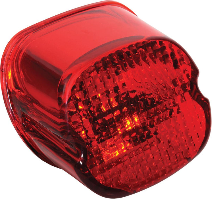 Drag Specialties Taillight Lens Laydown Red W/ Bottom Tag Window - Part #09026321 - Hogparts UK