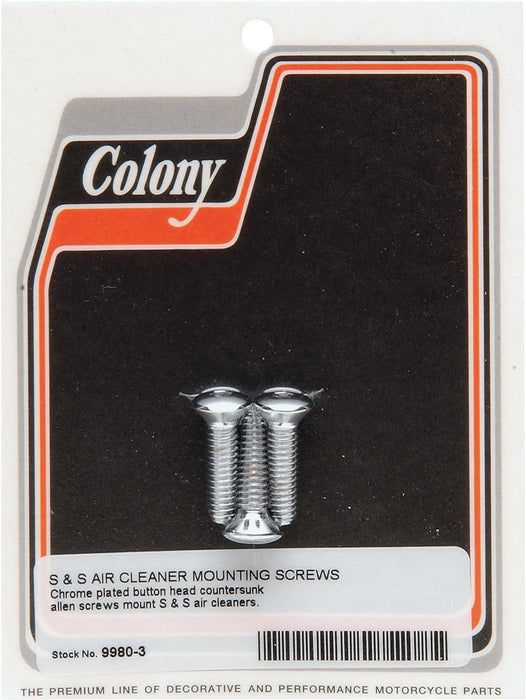 Colony S&S Air Cleaner Cover Mounting Screw Kit #9980-3