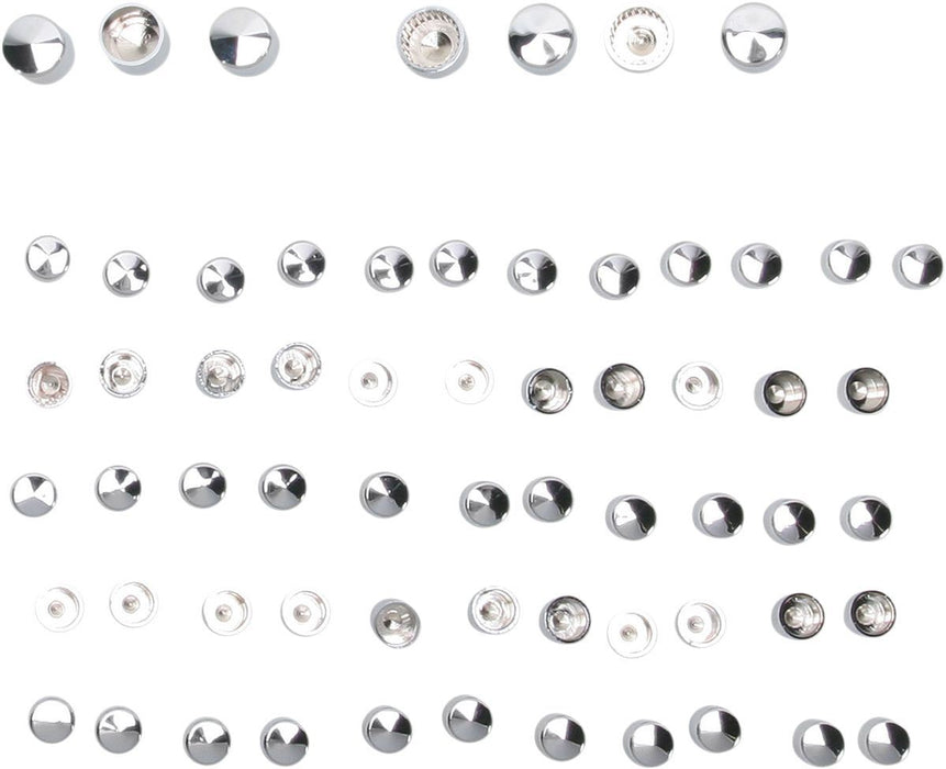 Drag Specialties Bolt Cover Kit Deluxe Chrome - Part #24010696 - Hogparts UK