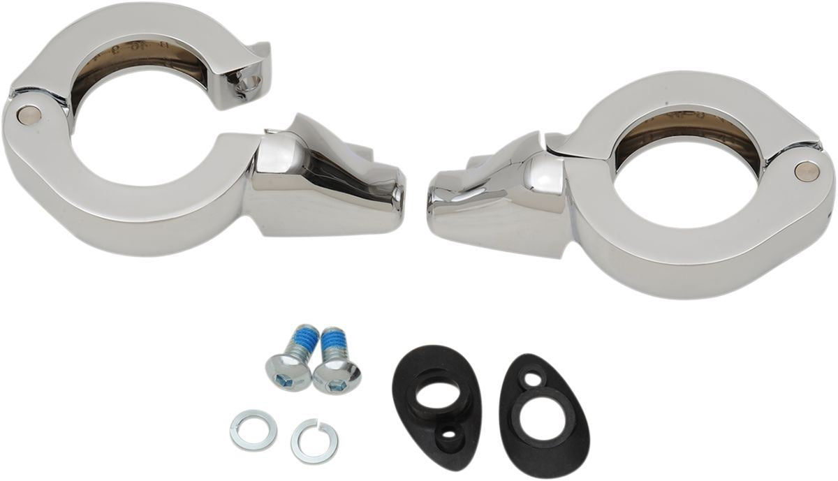 Drag Specialties Turn Signal Fork Clamps 41Mm Chrome - Part #20201269 - Hogparts UK