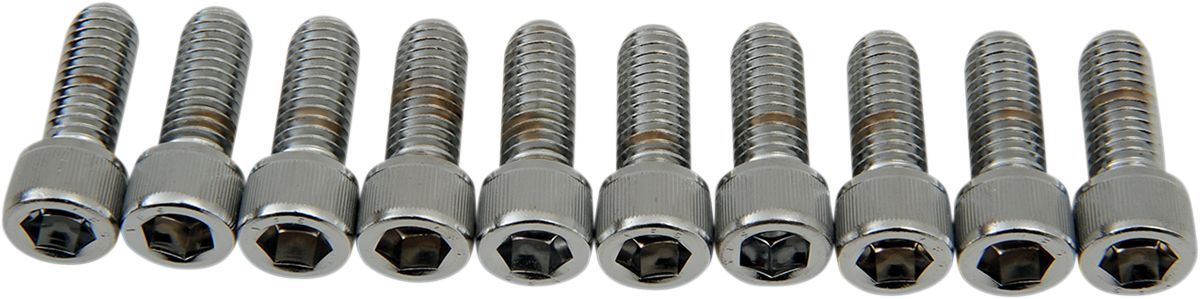 Drag Specialties Socket-Head Bolt 3/8-16X1 Knurled Chrome - Part #DS190553 - Hogparts UK