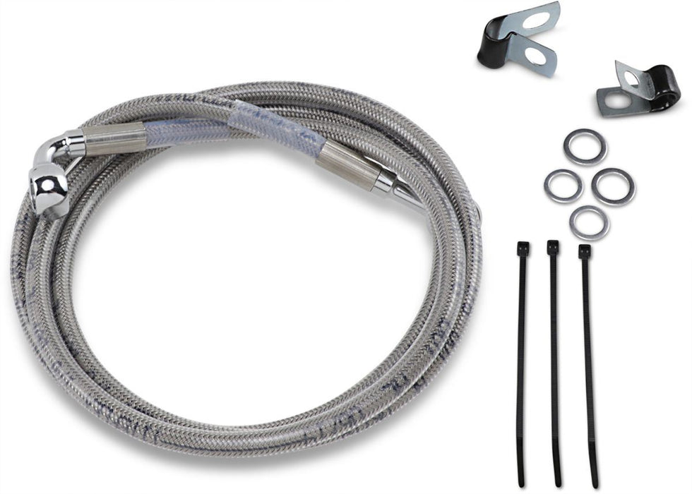 Drag Specialties Front Brake Line Stainless Steel Extended 6" - Part #17412659 - Hogparts UK