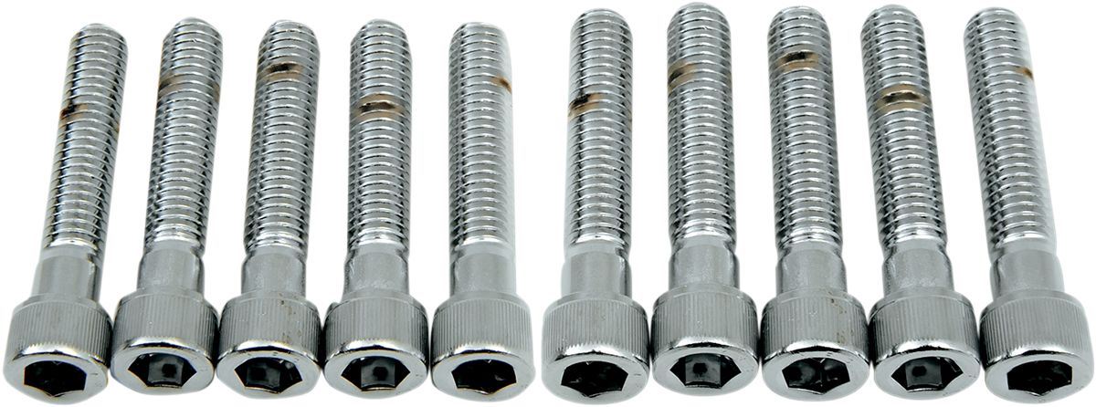 Drag Specialties Socket-Head Bolt 3/8-16X2 Knurled Chrome - Part #DS190557 - Hogparts UK