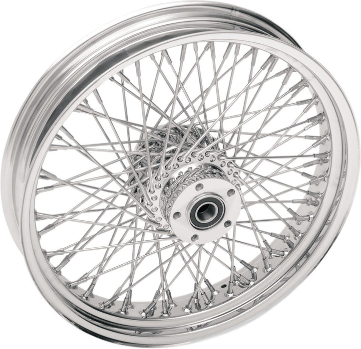 Drag Specialties Front Wheel 21X2.15 Single/Dual-Disc 80-Spoke Chrome - Part #02030091 - Hogparts UK