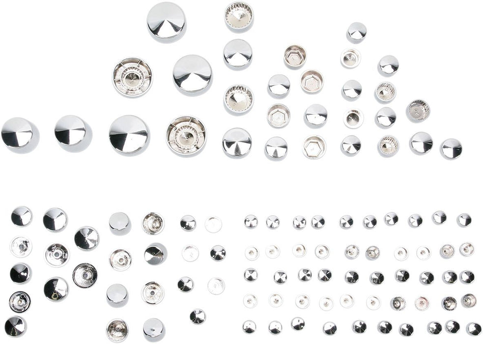 Drag Specialties Bolt Cover Kit Deluxe Chrome - Part #24010690 - Hogparts UK