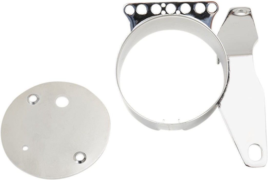Drag Specialties Chrome Speedometer Relocation Bracket - Part #22100358 - Hogparts UK