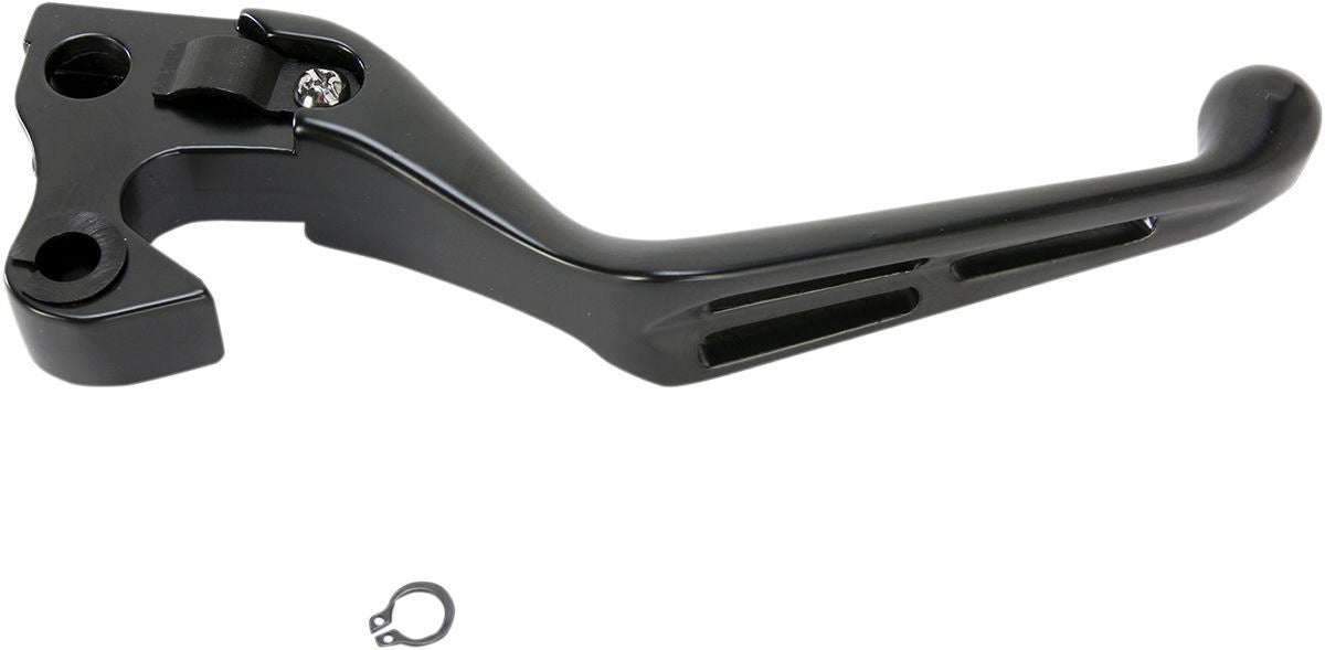 Drag Specialties Clutch Lever Slotted Wide Blade Matt Black - Part #06130947 - Hogparts UK