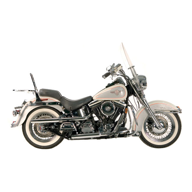 Paughco, Shotgun Tapered Exhaust (38"). Chrome for 84-99 FXST, FLST Softails