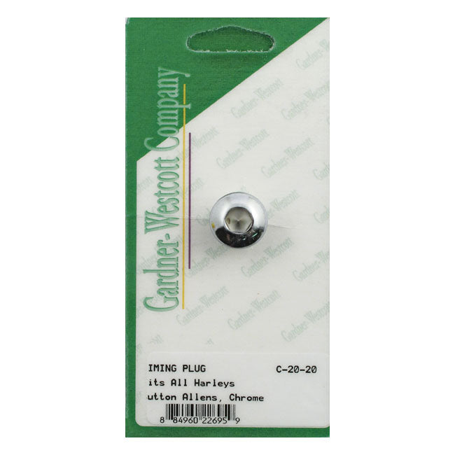 Gardner-Westcott, Timing Plug. Buttonhead, Chrome for 38-99 Big Twin(Excl. Twin Cam); 52-03 XL; 38-73 45" Flathead : Timing Plug. L1981 FLH 80 Classic; 54-81 K, XL : Oil Tank. 80-82 FXwg : Foot Lever & Bracket Assembly Rear Brake.