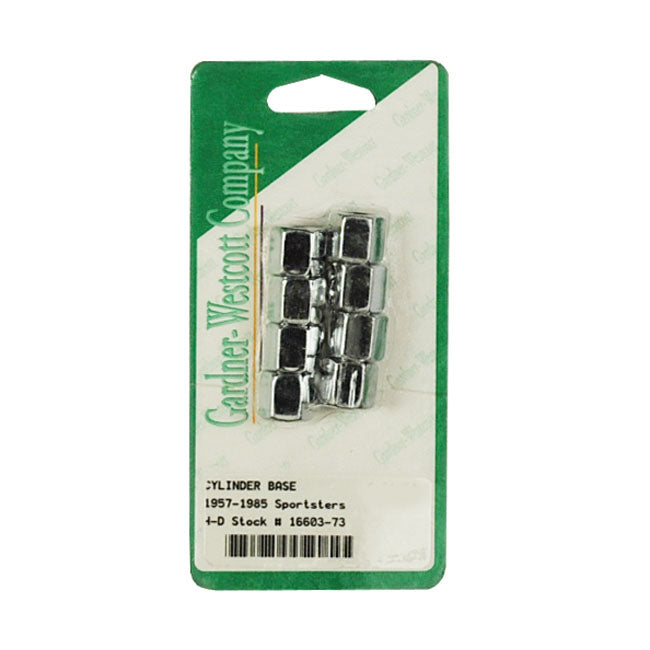Gw Cyl Base Nut Kit, Hex. Chrome for 52-85 K, XL & All 29-73 45" Sv