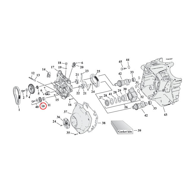 Andrews, Cam Drive Gear 17T for 99-06 TCa/B (Excl. 2006 Dyna)