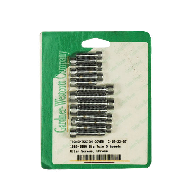 Trans Side Cover Screw Kit, Allen Head for 80-86 5-Sp Big Twin