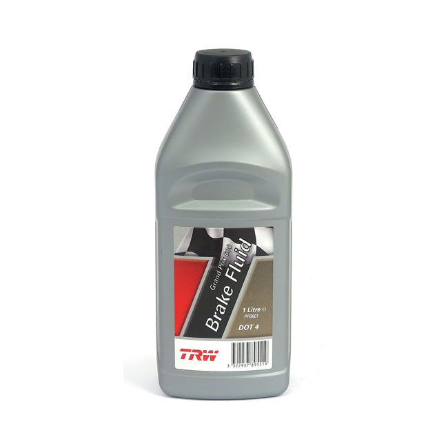 Trw, Brake Fluid Dot 4 (1L) Grand Prix for 06-20 Softail; 06-17Dyna; 05-20 Touring; 07-20 XL; 08-12XR1200; 15-20 Xg750/A/500 Street/Rod; 06-17V-Rod
