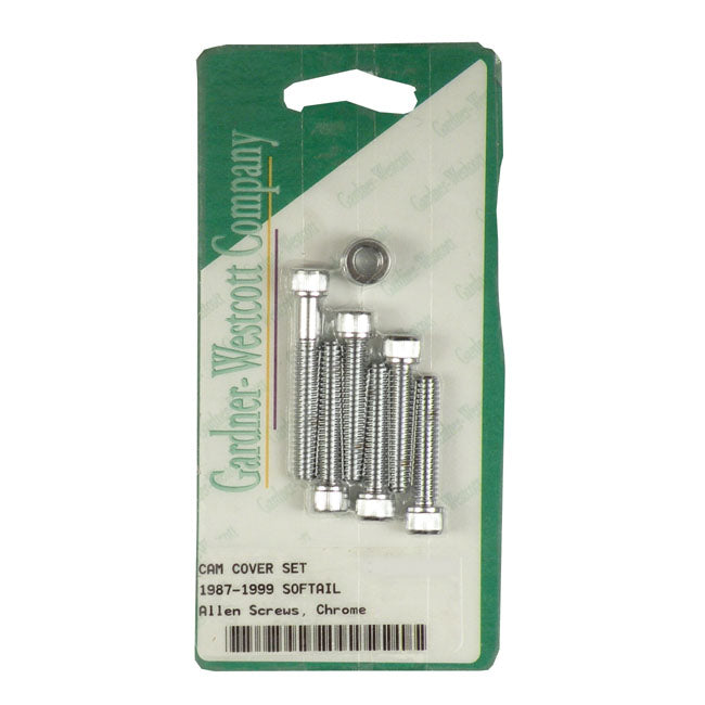 Cam Cover Screw Kit, Chr. Allen for 87-99 Softail, Flt (Excl. TC)