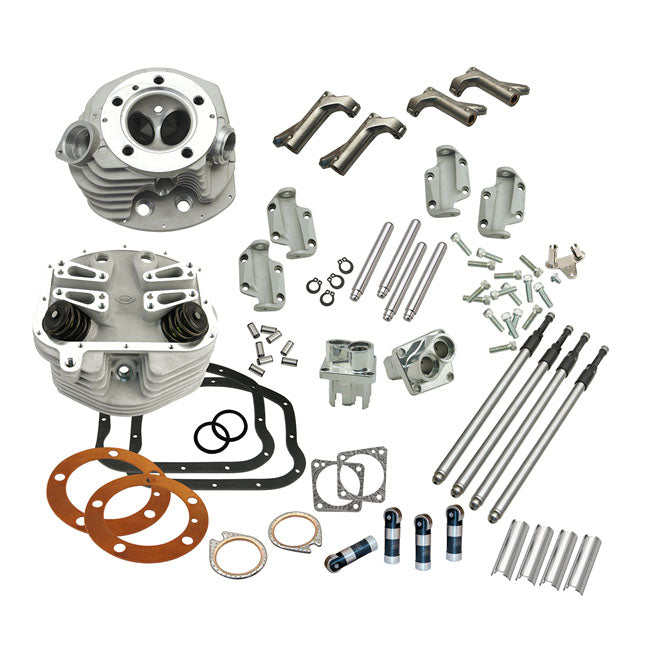 S&S, Shovel To Pan Cyl. Head Conv. Kit. 3-5/8". Dual Plugged for 66-84 Shovel With 3-5/8" Big Bore Cylinders