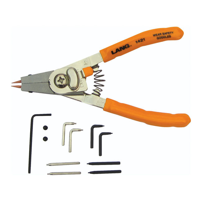 Lang Tools, ' Quick Switch' #1421 Small Retaining Ring Plier for Univ.