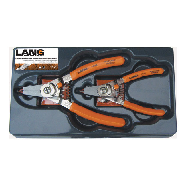 Lang Tools, 'Quick Switch' Retaining Ring Pliers. 2-Pc Set for Univ.