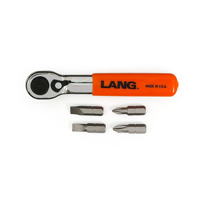Lang Tools, Mini Ratcheting Bit Wrench. Fine Tooth for Univ.
