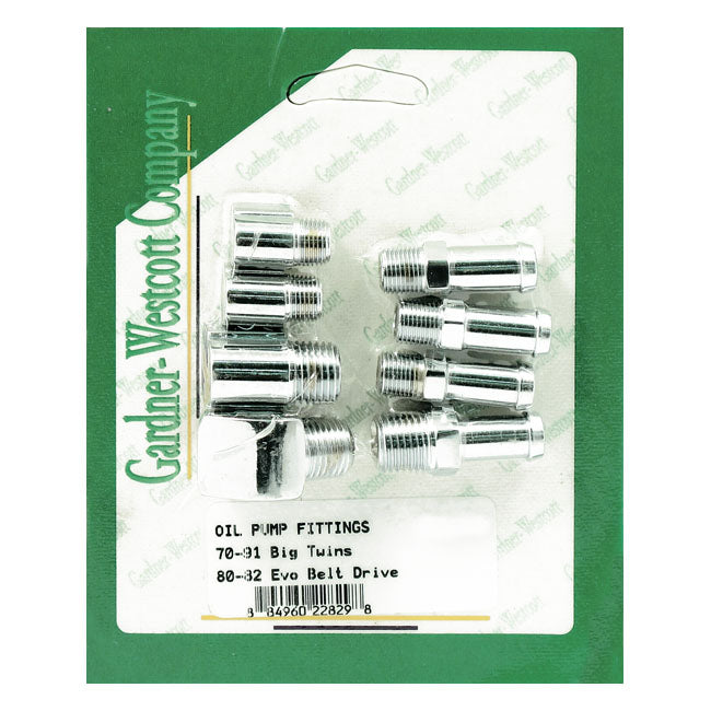 Gw Oil Pump & Line Fitting Set for 70-84 Shovel With Belt Drive Or Wet Clutch; 84-91 Evo