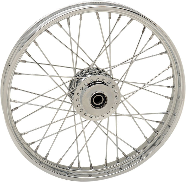 Drag Specialties Wheel 40 Spoke 21" X 2.15" Front Chrome - Part #02030625 - Hogparts UK