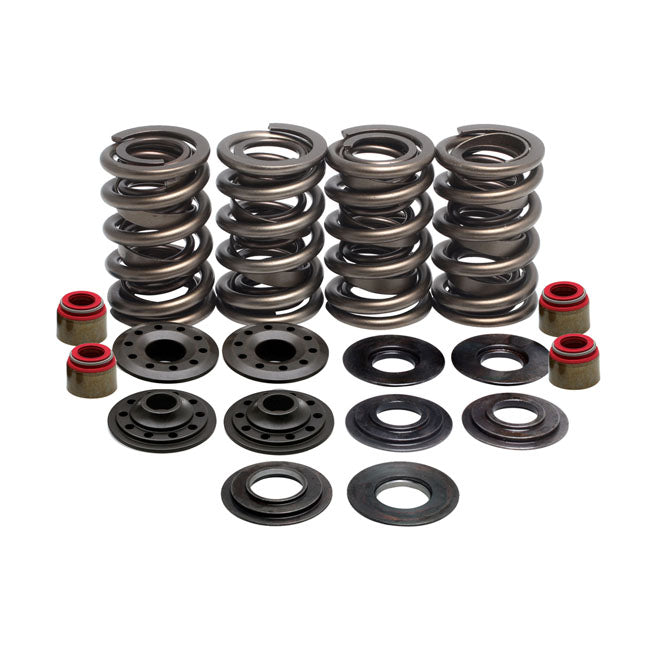 Kpmi, Valve Spring Kit. .630" Lift. Steel Top Collars for 05-17Twin Cam; 04-20 XL; 08-12XR1200; 03-10Buell Xb