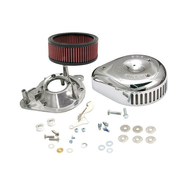 S&S, Teardrop Air Cleaner Assembly for S&S 4 1/8" Bore Engines (Manufac. After Jan 2003) With E/G Carb