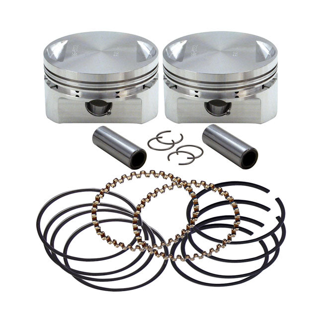 S&S, Evo Stroker Piston Set (Oem Heads). +.020" for 84-99 Evo Big Twin With 4-5/8" Stroker Flywheels