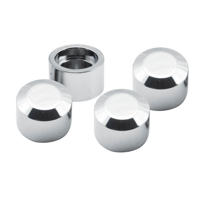 S&S, Magnetic Head Bolt Cover Set, Chrome for All S&S T-Series (Twin Cam Style) Engines