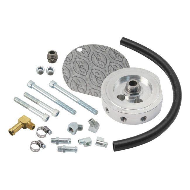 S&S Billet Oil Filter Mount for 86-90 XL & Other Generator Engines With 5/16 Mount Bolts