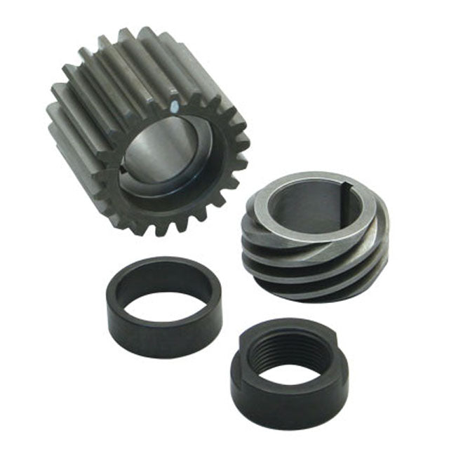 S&S, 54-E77 Big Twin Pinion Shaft Gear Kit. Brown for 54-65 Panhead; 66-E77 Shovelhead