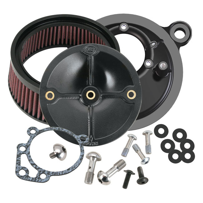 S&S Stealth, Air Cleaner Kit Without Cover for 93-99 Evo Big Twin With Cv Carb