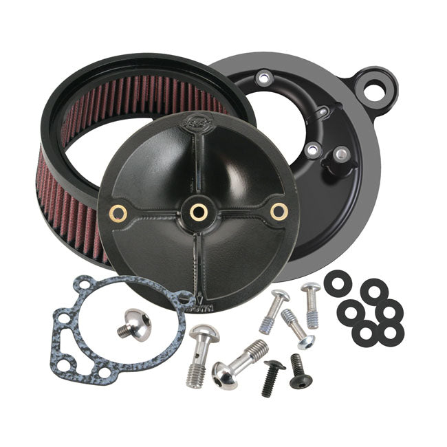 S&S Stealth, Air Cleaner Kit Without Cover for 91-03 XL With S&S Super E/G Carbs