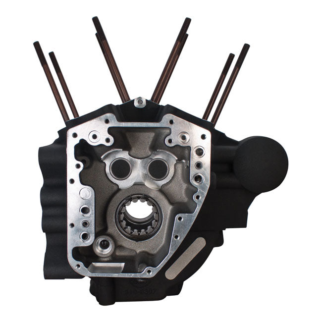 S&S, 07-16 T2 Crankcase Assembly, 4-1/8" Bore. Black for 07-16 Touring
