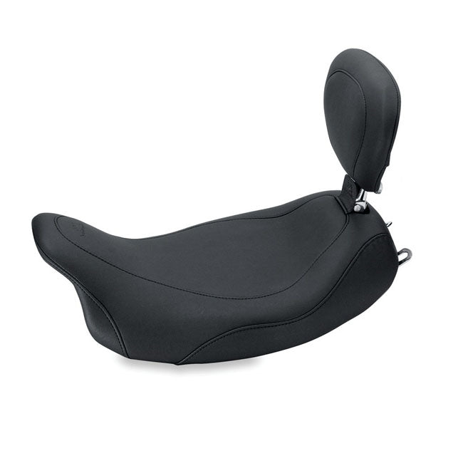 Mustang, Wide Tripper Solo Seat. With Rider Backrest for 08-20 Touring