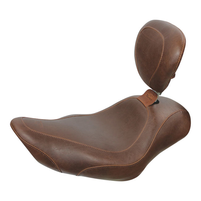 Mustang, Wide Tripper Solo Seat. With Rider Backrest for 04-20 XL (Excl. 07-09 XL)