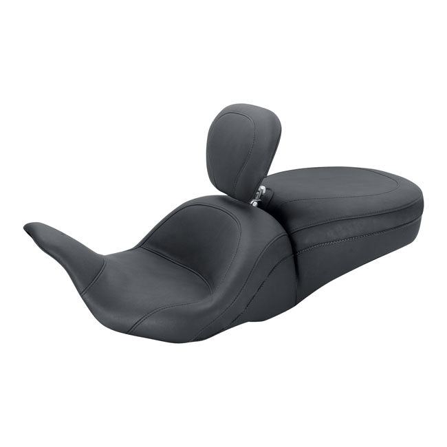 Mustang, Lowdown Touring Seat. With Rider Backrest for 08-20 Touring