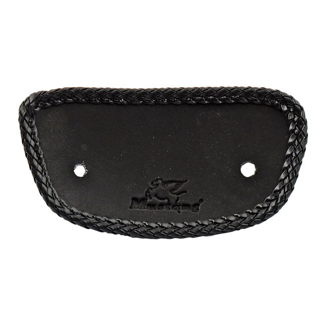 Mustang, Mini Fender Bib. Plain With Braided Edges. Black for 00-03 FLSTS; 06-07 FLSTC; 07-17 FLSTC; 05-17 FLSTN; 97-20 Flt/Touring